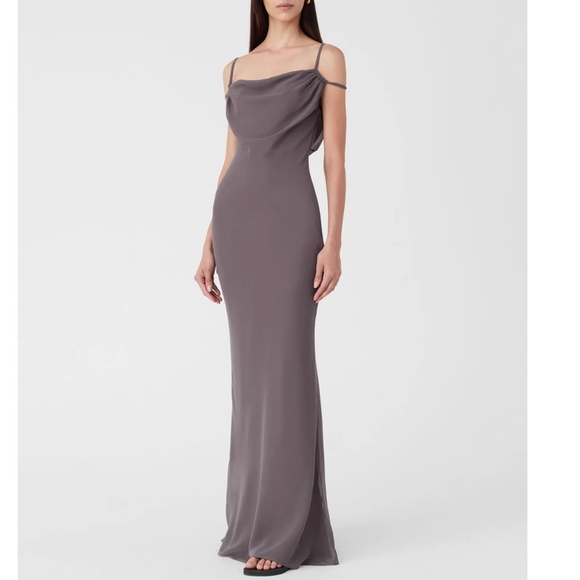 MISHA Olivette Georgette Maxi Dress - Gull grey - Picture 2 of 10